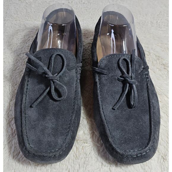 Tod\'s Men\'s 6.5 Gray Laccetto Occh Suede‎ Driver Slipon Shoes. Designer. Stylish main image 13